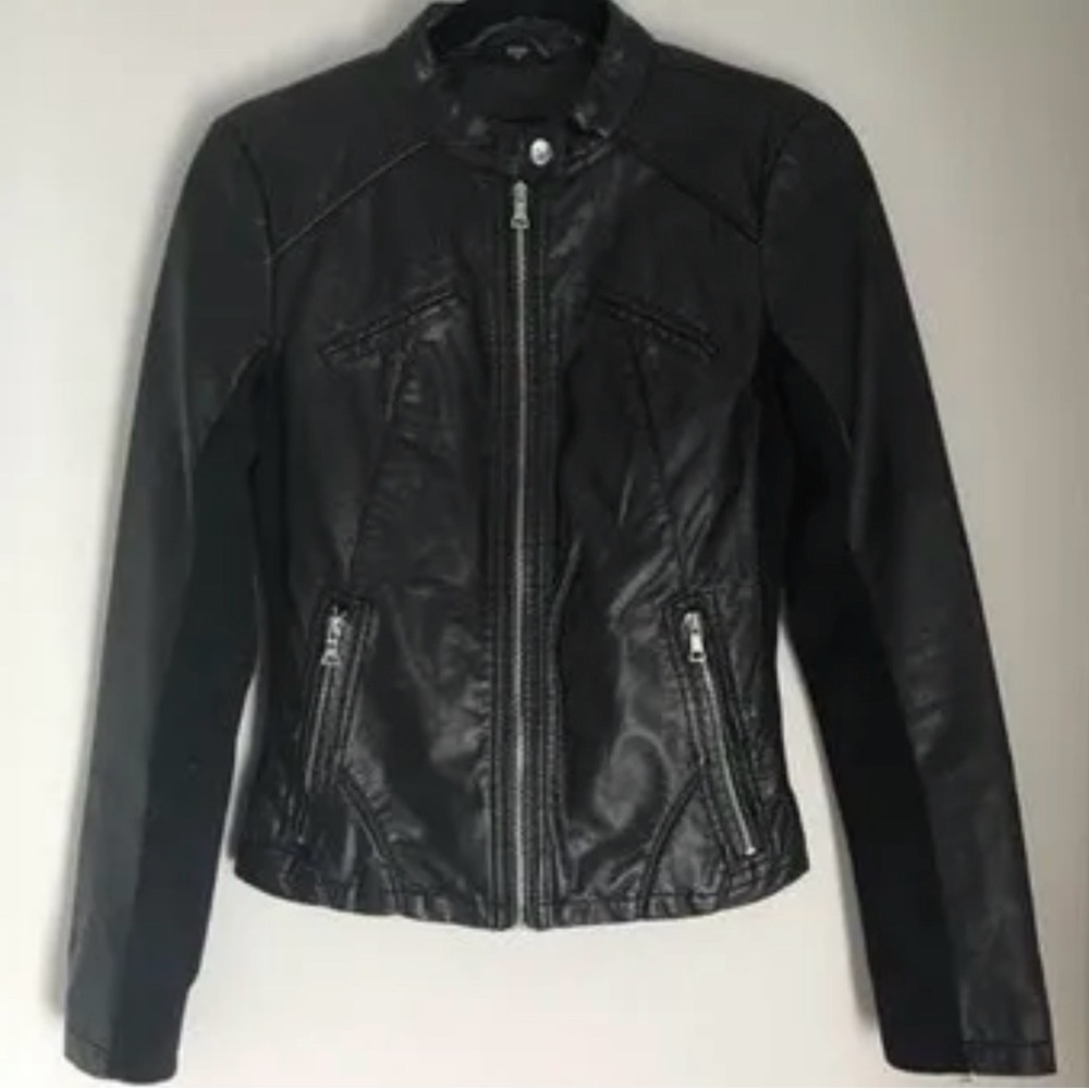 Guess Leather Bomber Jacket XXL